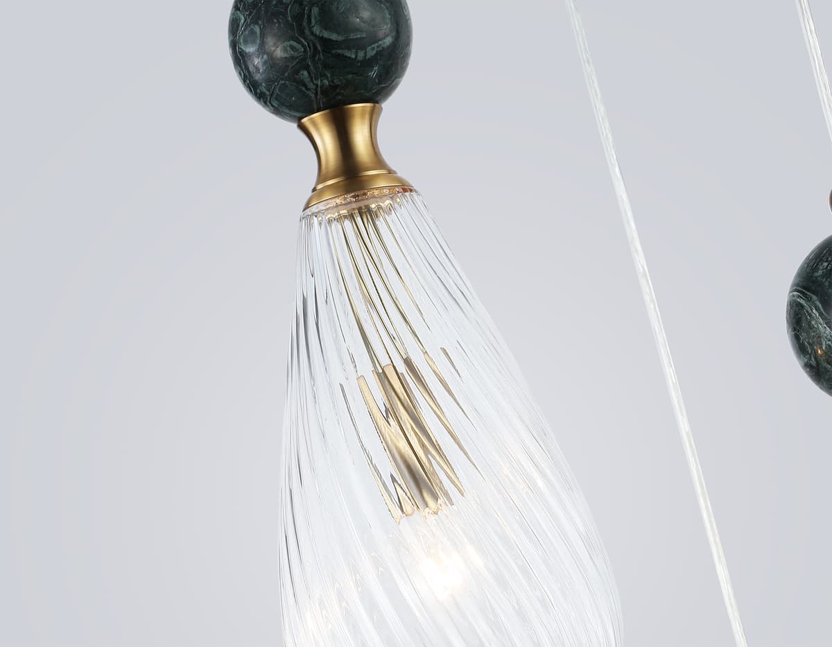 LH53290/3 BS/CL латунь/прозрачный E14*3 max 40W D335*2150