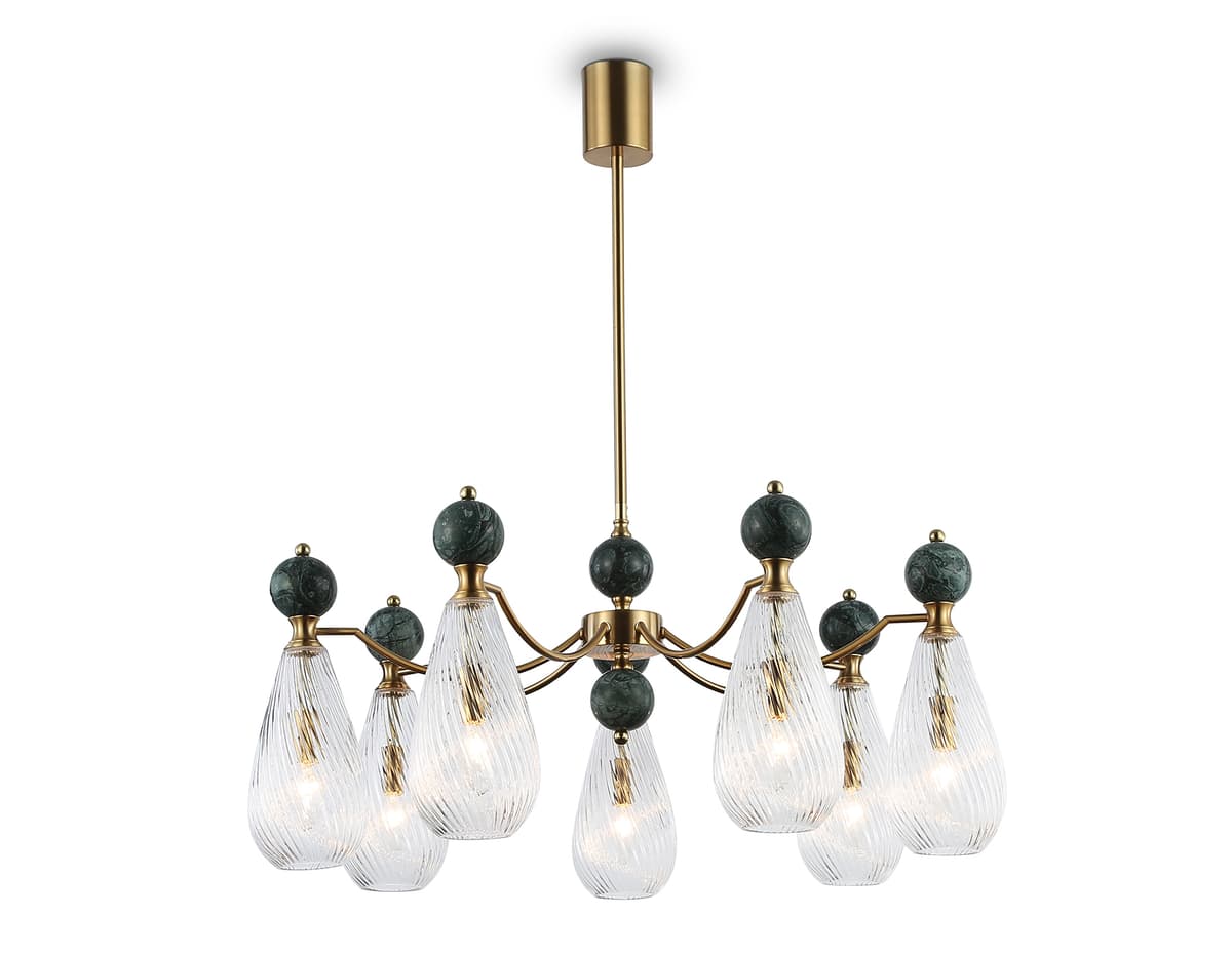 LH53293/7 BS/CL латунь/прозрачный E14*7 max 40W D815*900