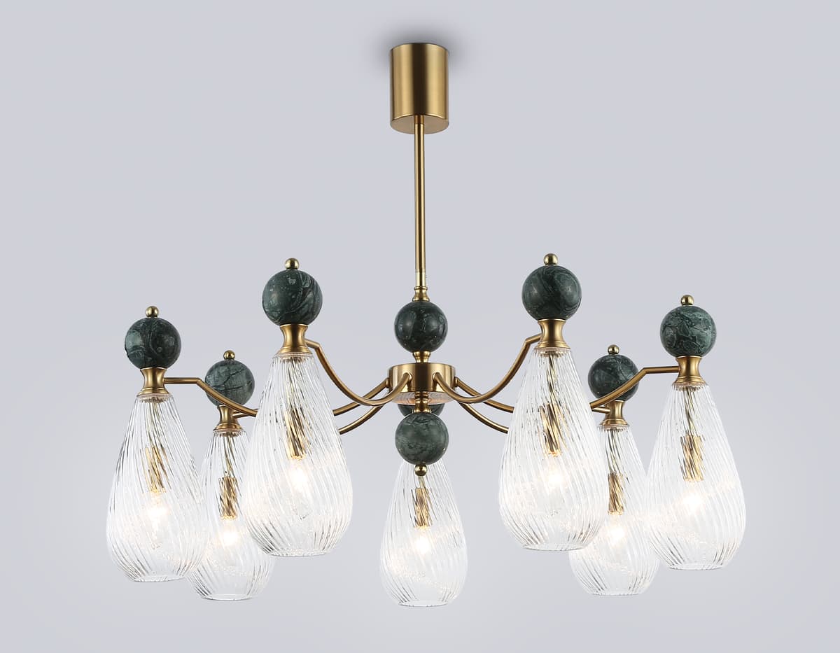 LH53293/7 BS/CL латунь/прозрачный E14*7 max 40W D815*900