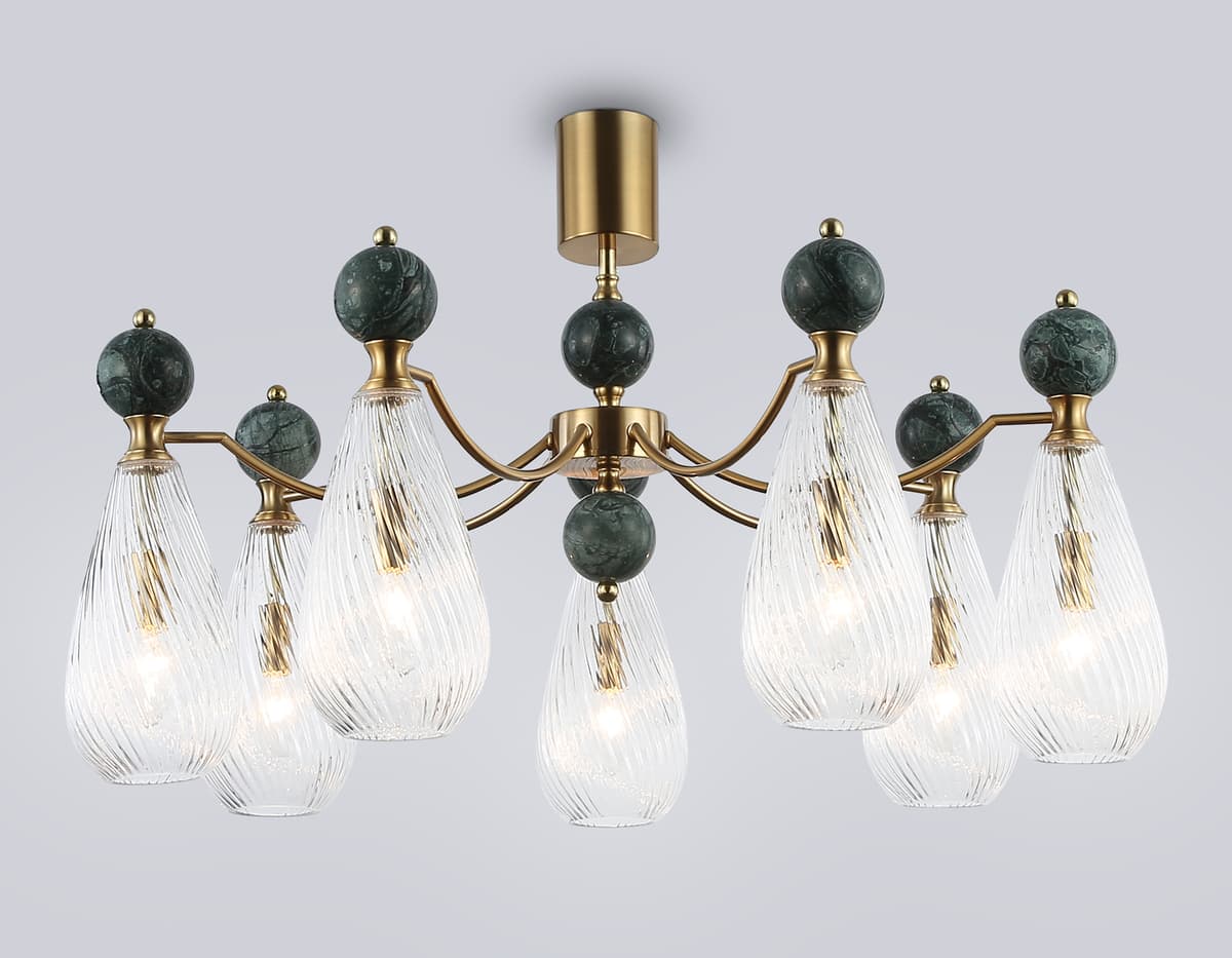 LH53293/7 BS/CL латунь/прозрачный E14*7 max 40W D815*900