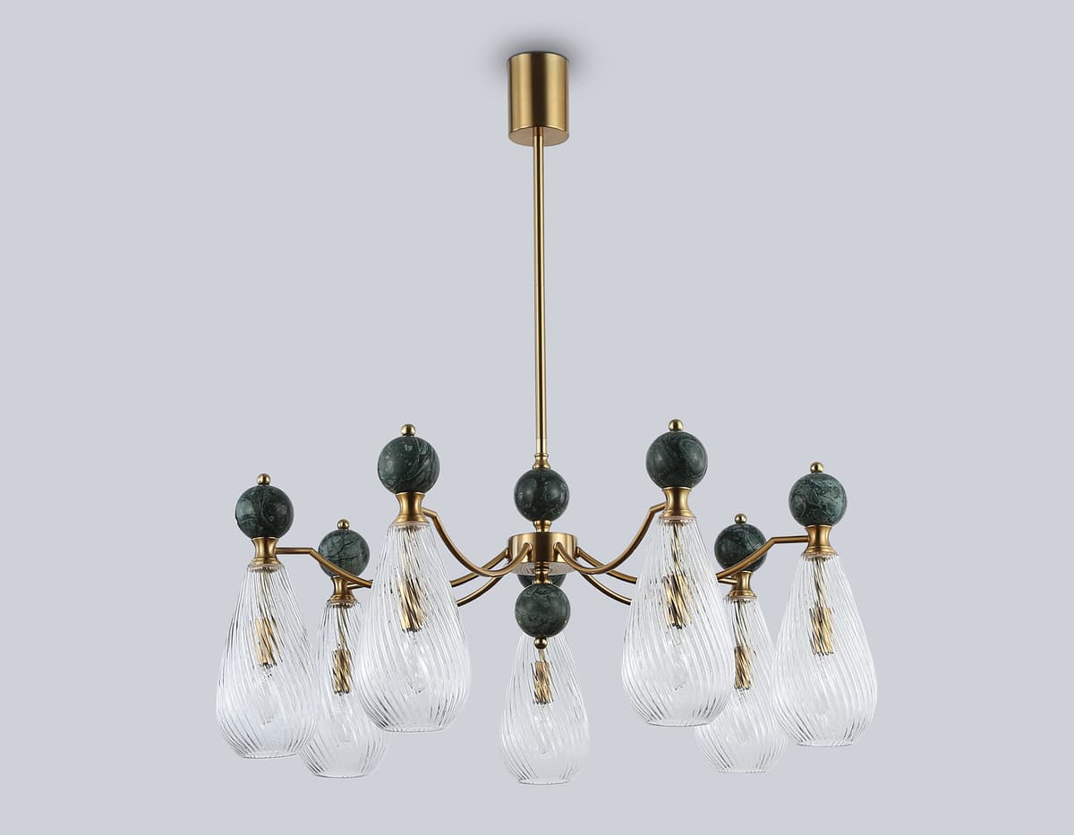 LH53293/7 BS/CL латунь/прозрачный E14*7 max 40W D815*900