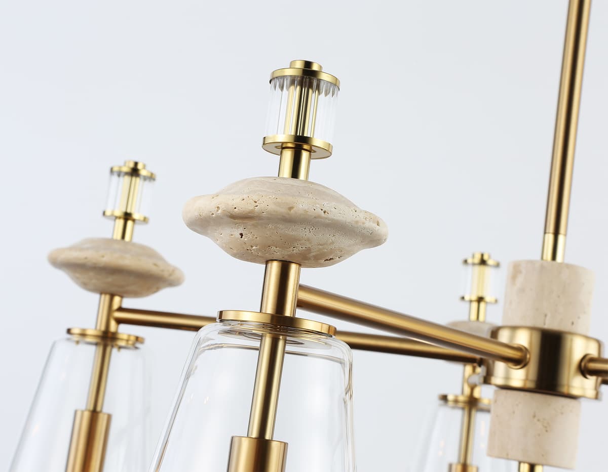 LH53305/5 BS/CL латунь/прозрачный E14*5 max 40W D690*925