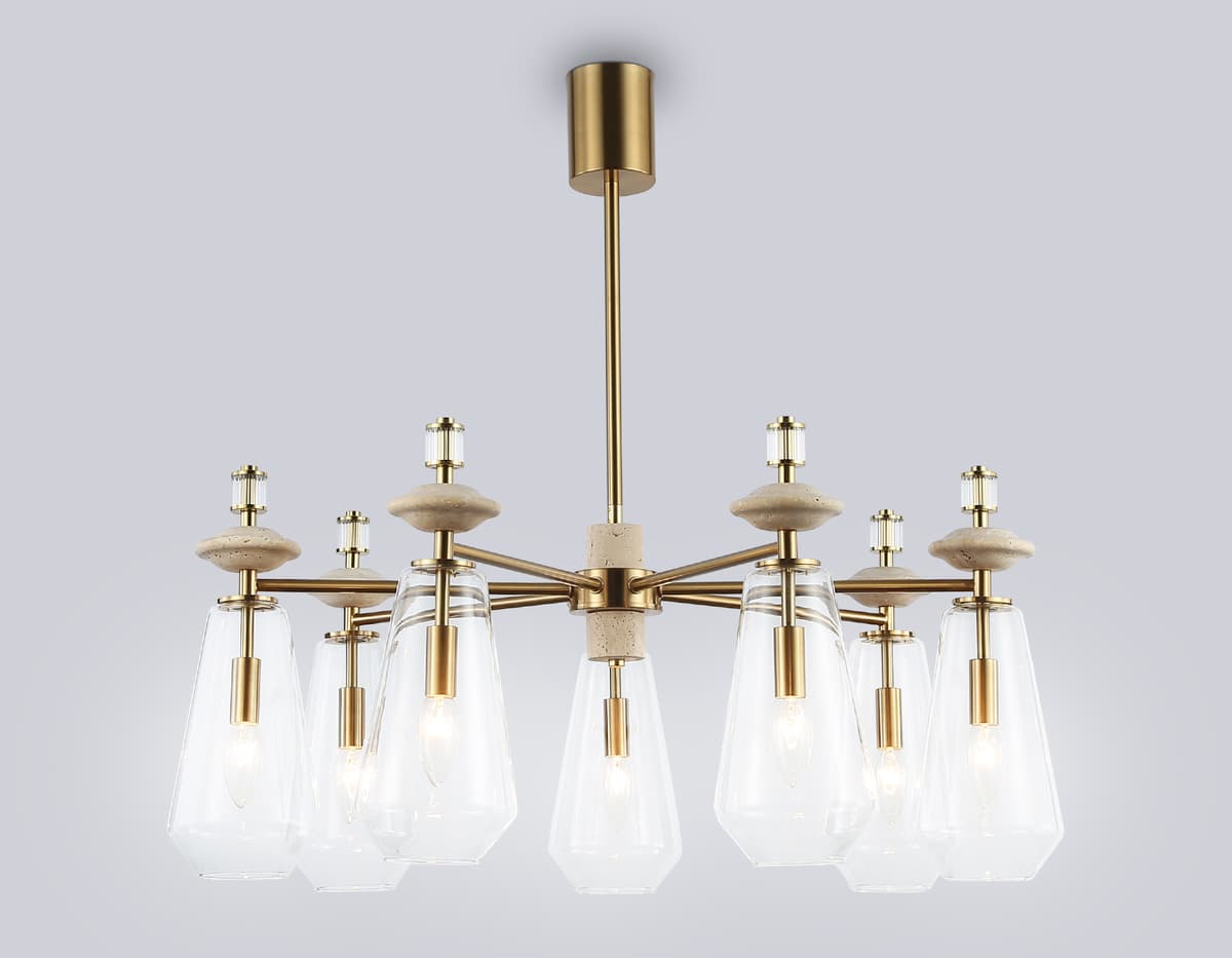 LH53306/7 BS/CL латунь/прозрачный E14*7 max 40W D770*925