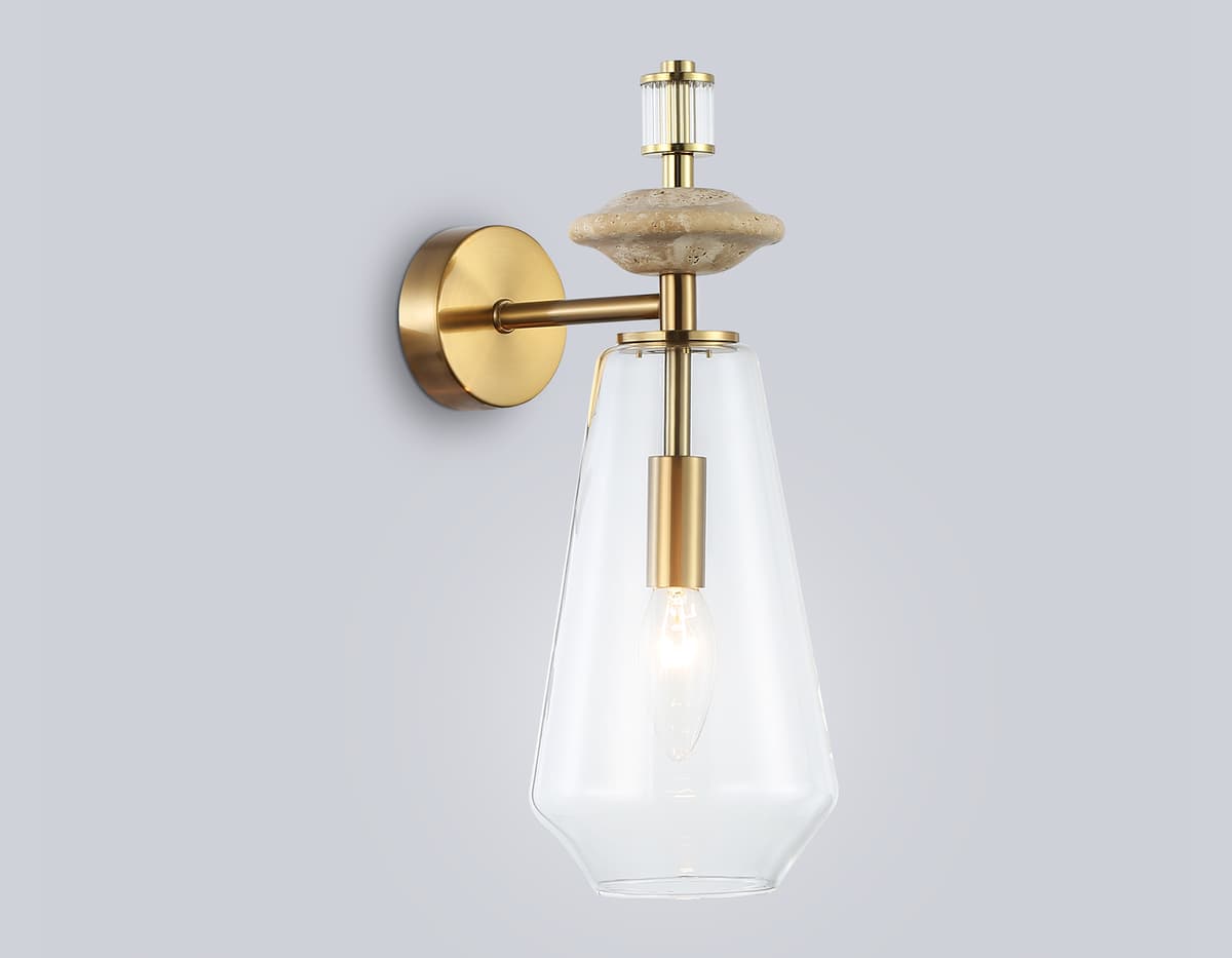 LH53307 BS/CL латунь/прозрачный E14 max 40W 190*130*350