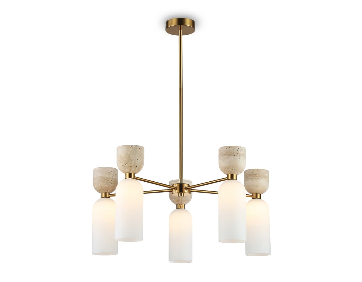 LH53325/5 BS/WH латунь/белый G9*5 max 25W D600*750