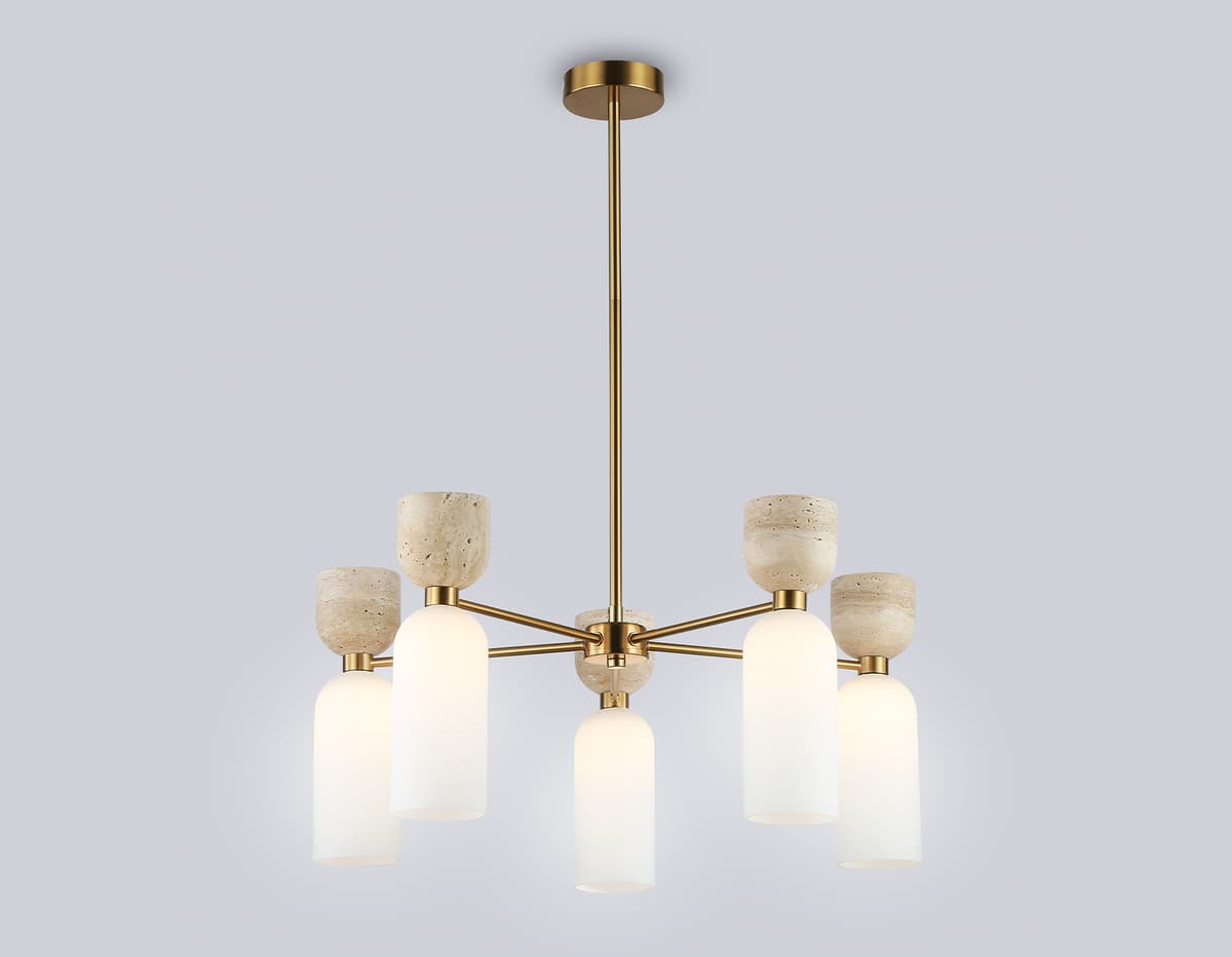 LH53325/5 BS/WH латунь/белый G9*5 max 25W D600*750