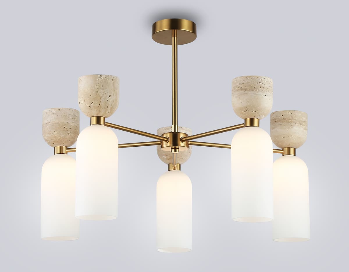 LH53325/5 BS/WH латунь/белый G9*5 max 25W D600*750