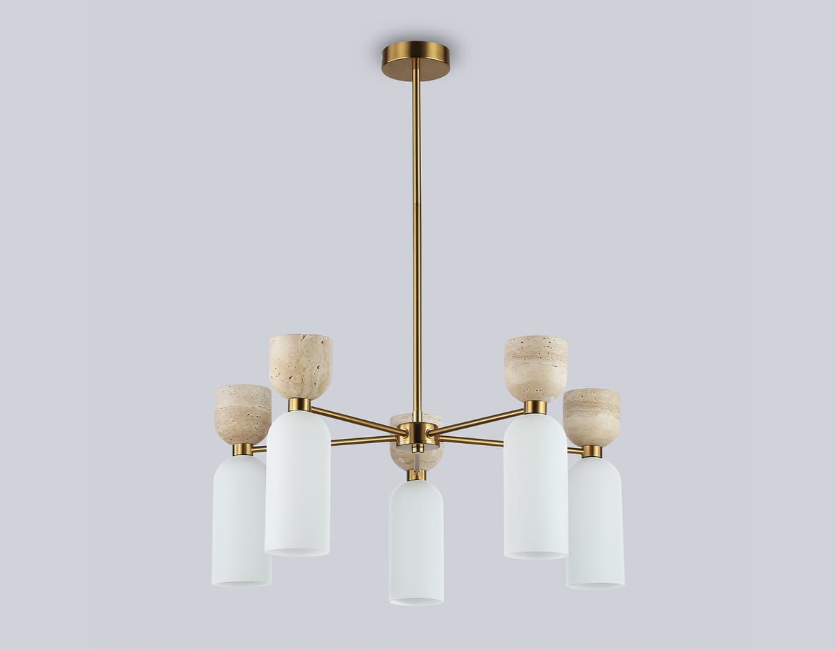 LH53325/5 BS/WH латунь/белый G9*5 max 25W D600*750