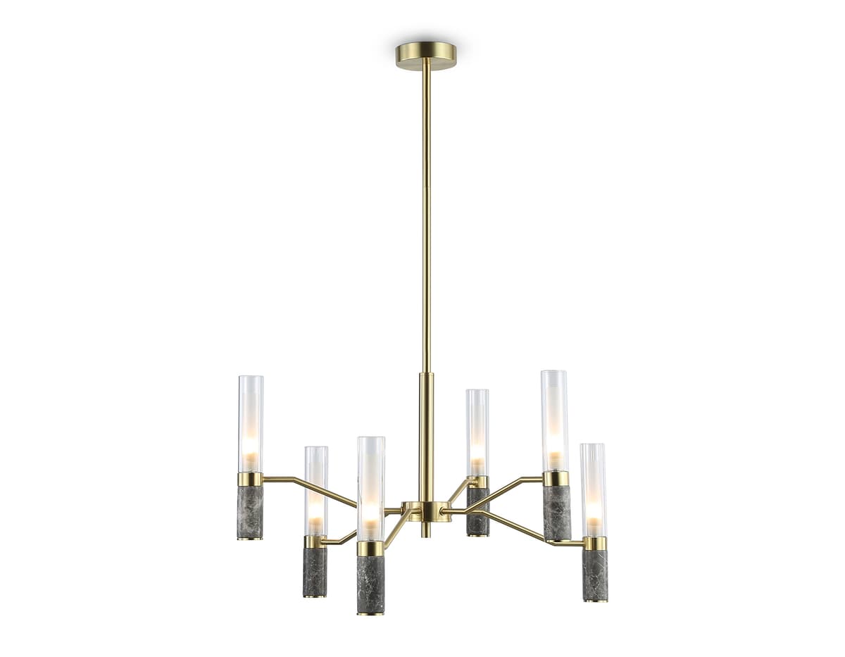 LH53353/6 GD/CL/WH золото/прозрачный/белый G9*6 max 40W D600*890