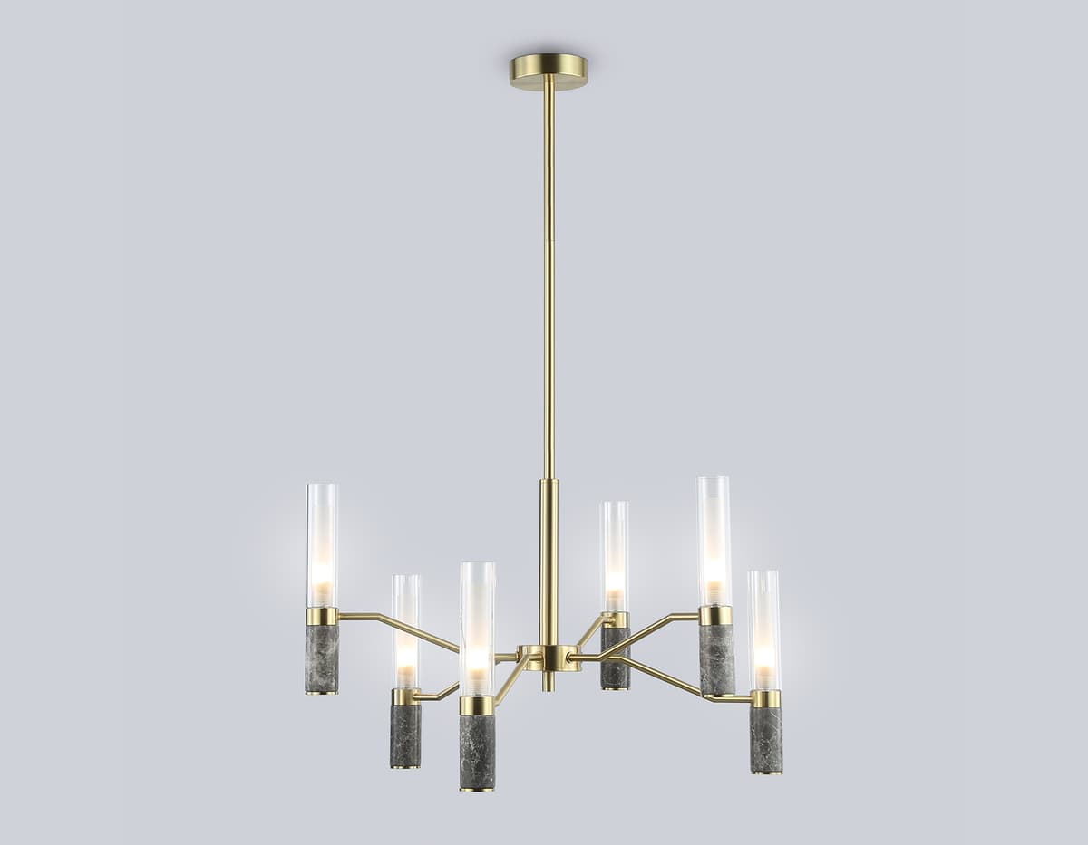 LH53353/6 GD/CL/WH золото/прозрачный/белый G9*6 max 40W D600*890