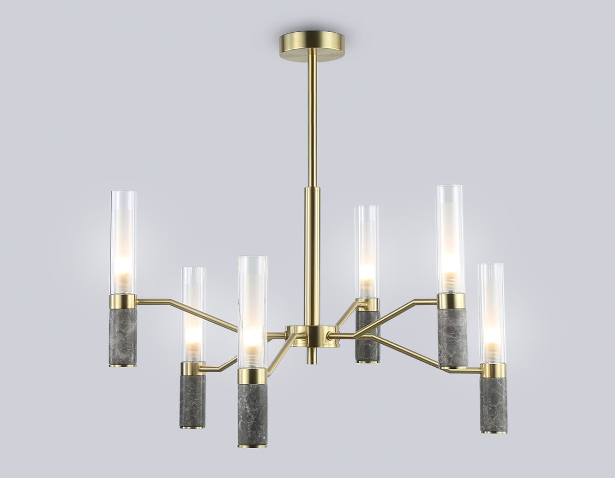 LH53353/6 GD/CL/WH золото/прозрачный/белый G9*6 max 40W D600*890