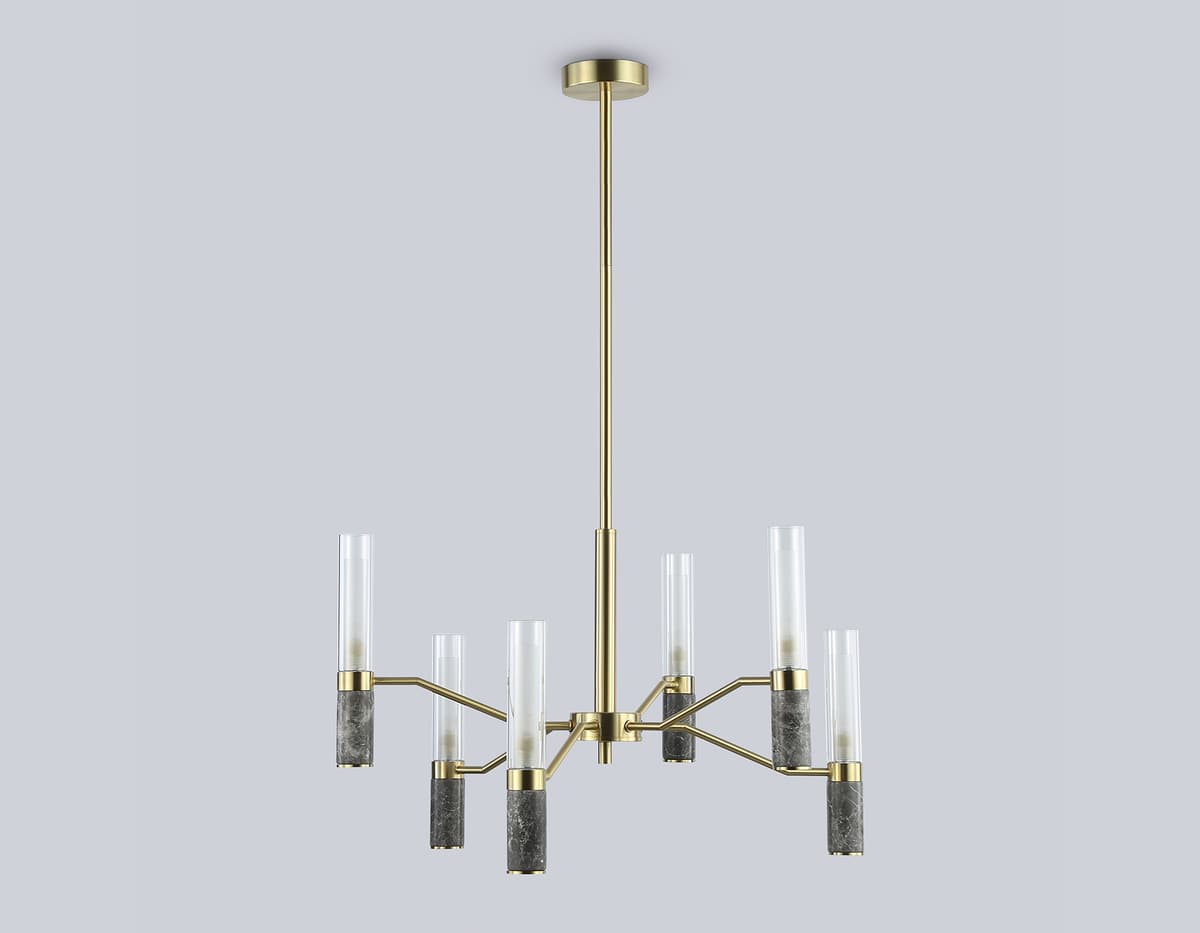 LH53353/6 GD/CL/WH золото/прозрачный/белый G9*6 max 40W D600*890