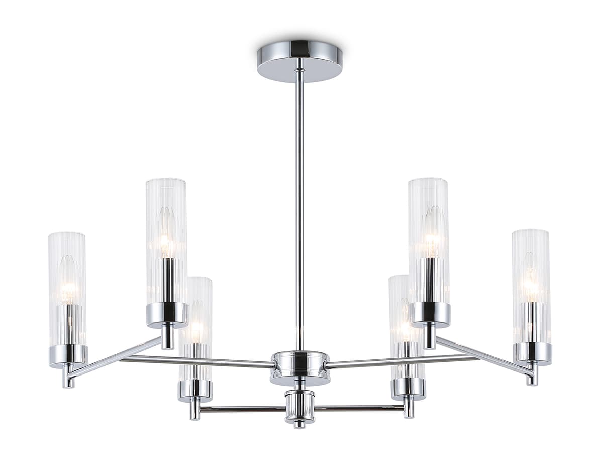 LH55151/6 CH/CL хром/прозрачный E14/6 max 40W D675*520