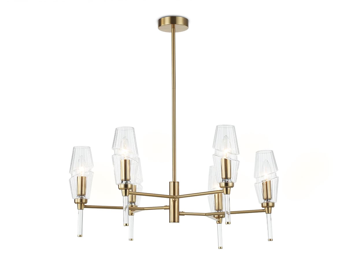 LH55201/6 BS/CL латунь/прозрачный E14*6 max 40W D660*520