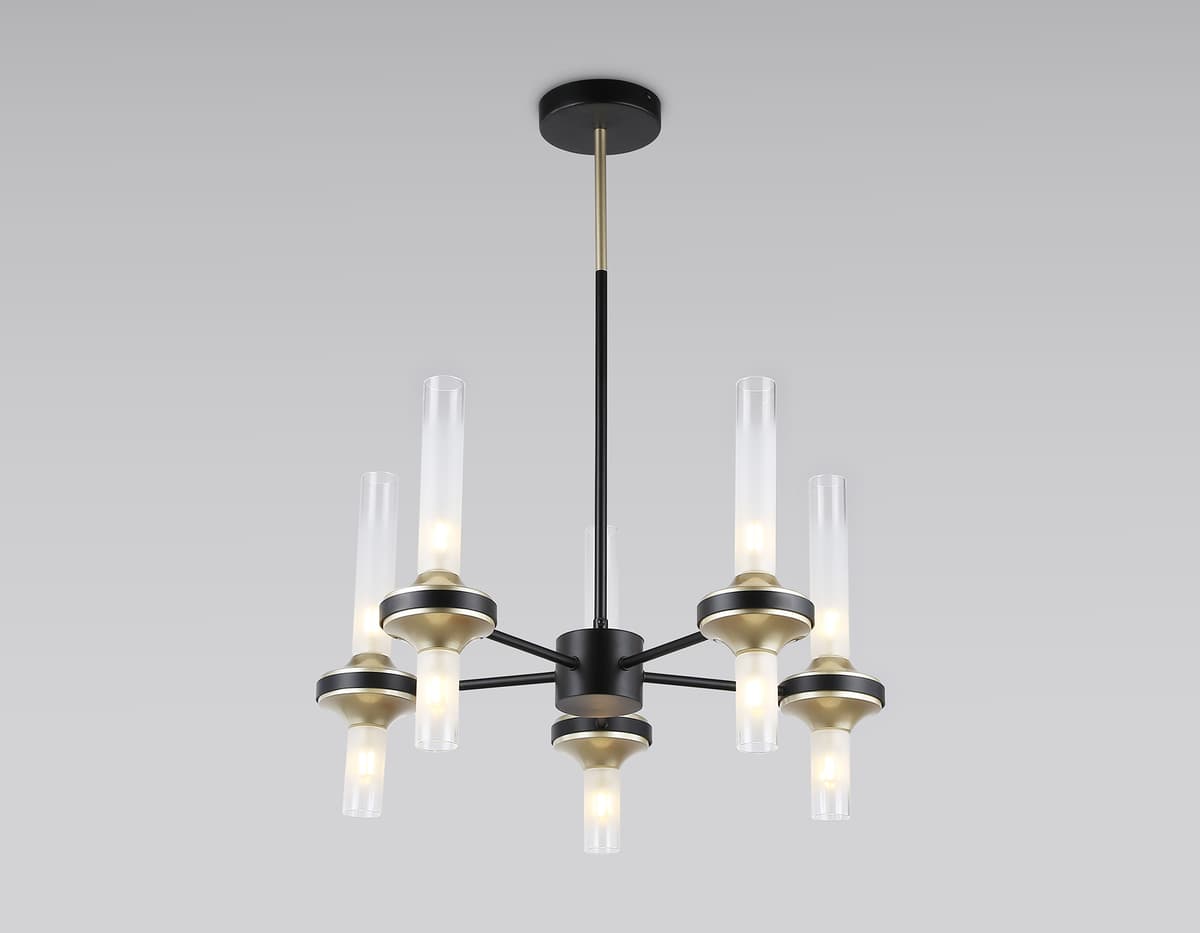 LH55351/10 BK/CGD/CL черный/золото/прозрачный G9/10 max 30W D550*690