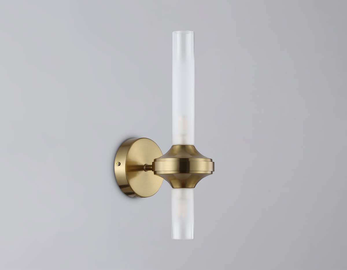 LH55362/2 BS/CL латунь/прозрачный G9/2 max 30W 150*100*320