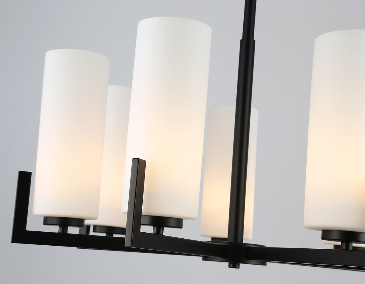 LH56058/7 BK/WH черный/белый E27*7 max 60W D700*750