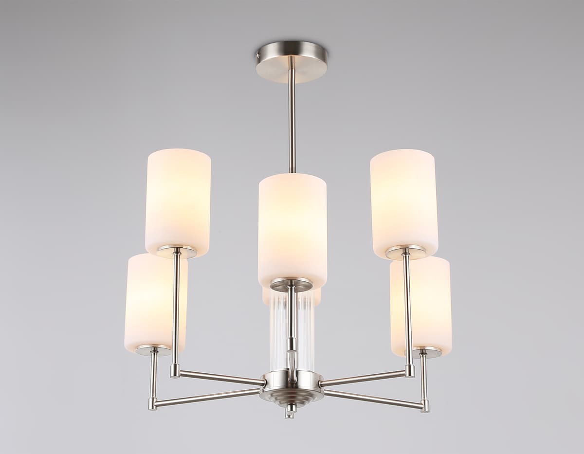 LH56211/6 SN/FR никель/белый матовый E27/6 max 60W D600*600