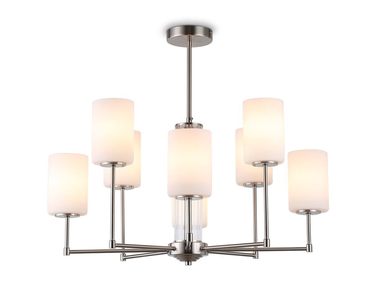 LH56213/8 SN/FR никель/белый матовый E27/8 max 60W D700*600