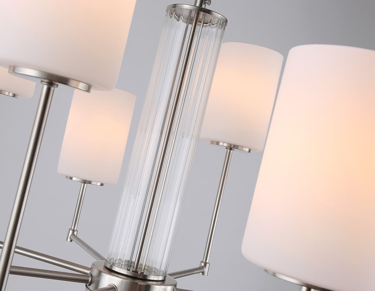 LH56213/8 SN/FR никель/белый матовый E27/8 max 60W D700*600