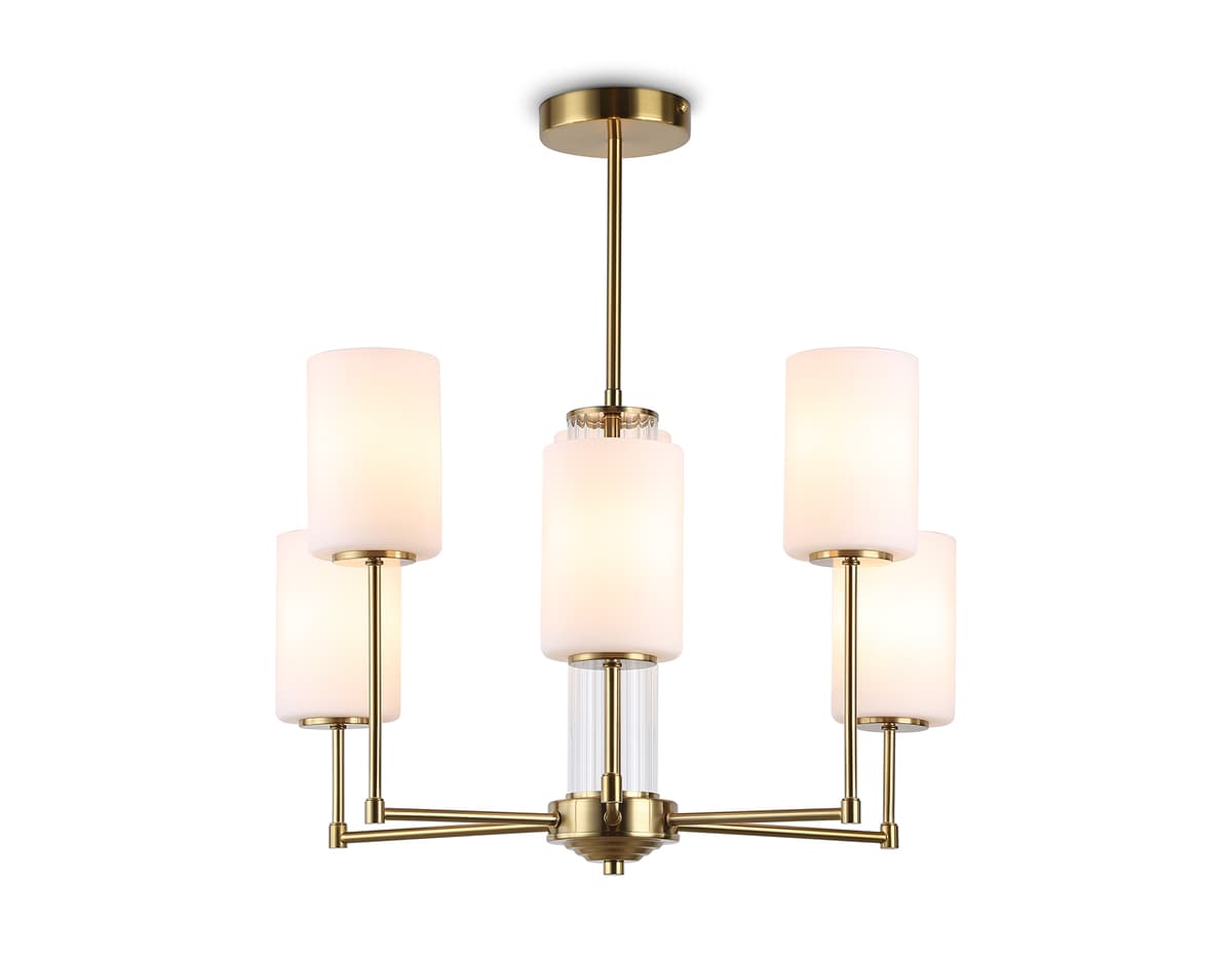 LH56215/6 BS/FR латунь/белый матовый E27/6 max 60W D600*600