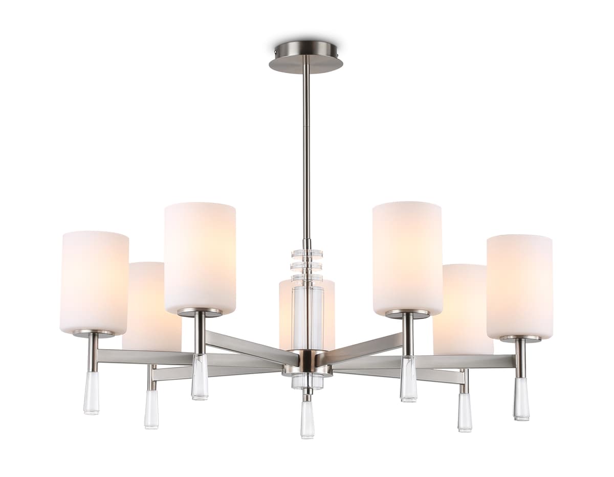 LH56253/7 SN/FR никель/белый матовый E27/7 max 60W D750*590