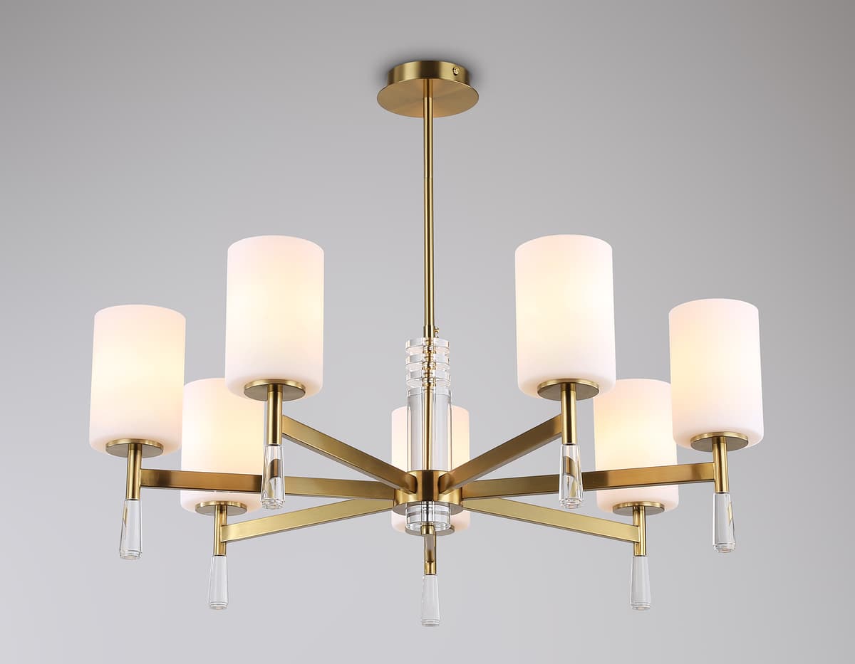 LH56263/7 BS/FR латунь/белый матовый E27/7 max 60W D750*590