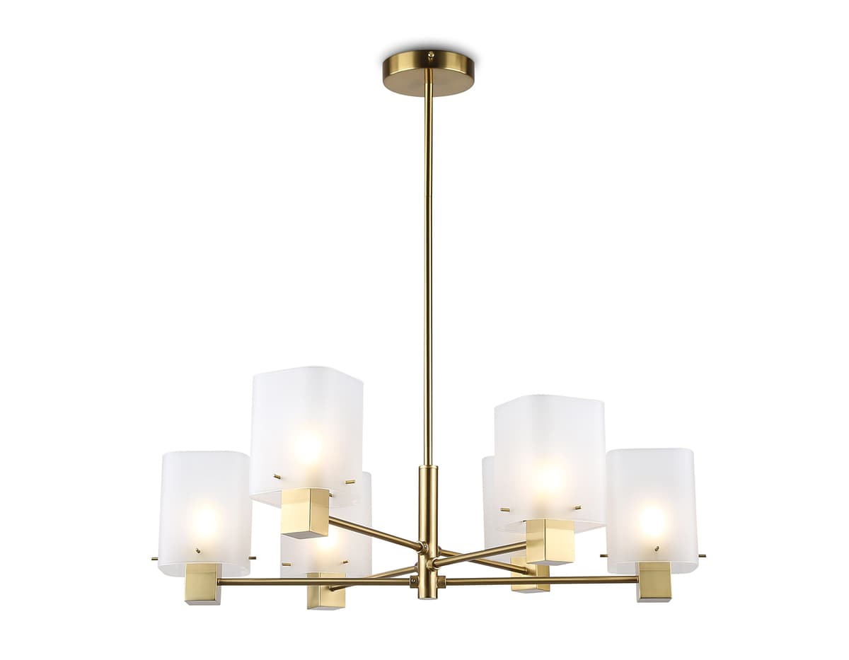 LH57031/6 BS/SM латунь/дымчатый E14/6 max 40W D690*690