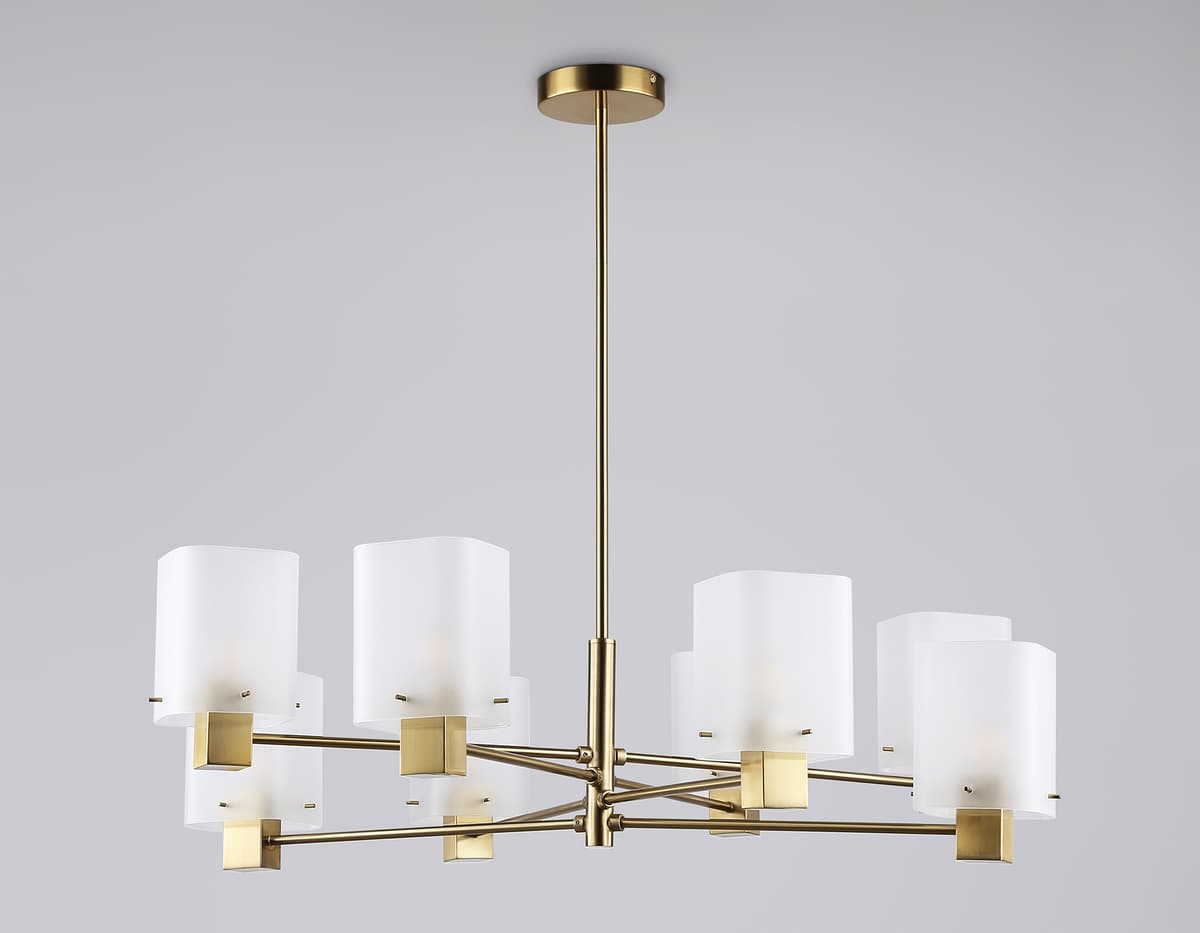 LH57033/8 BS/SM латунь/дымчатый E14/8 max 40W D830*710