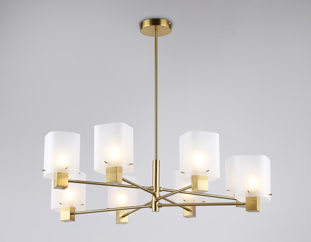 LH57033/8 BS/SM латунь/дымчатый E14/8 max 40W D830*710