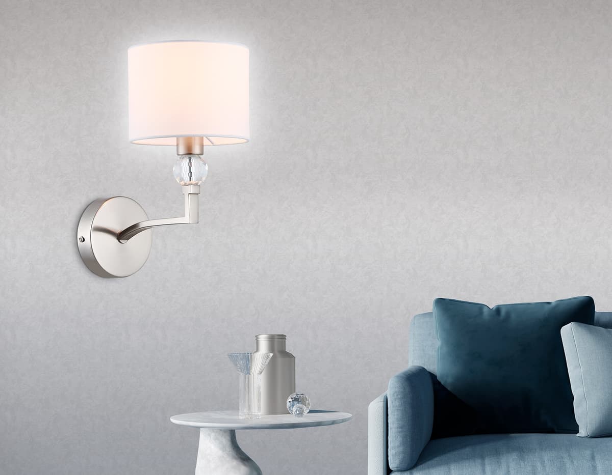 LH71125 SN/WH никель/белый E14 max 40W 220*140*250