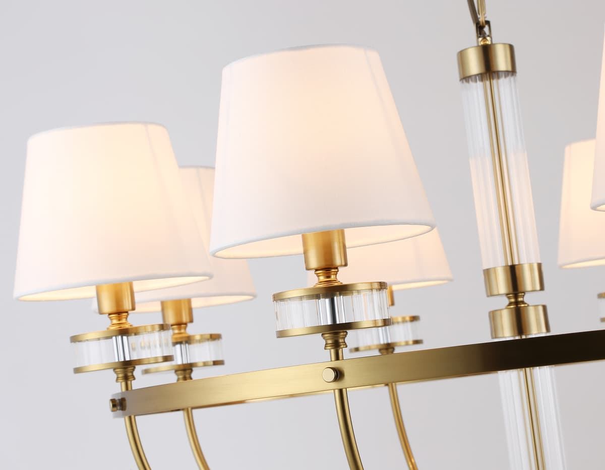 LH71253/8 BS/WH латунь/белый E14/8 max 40W D870*990