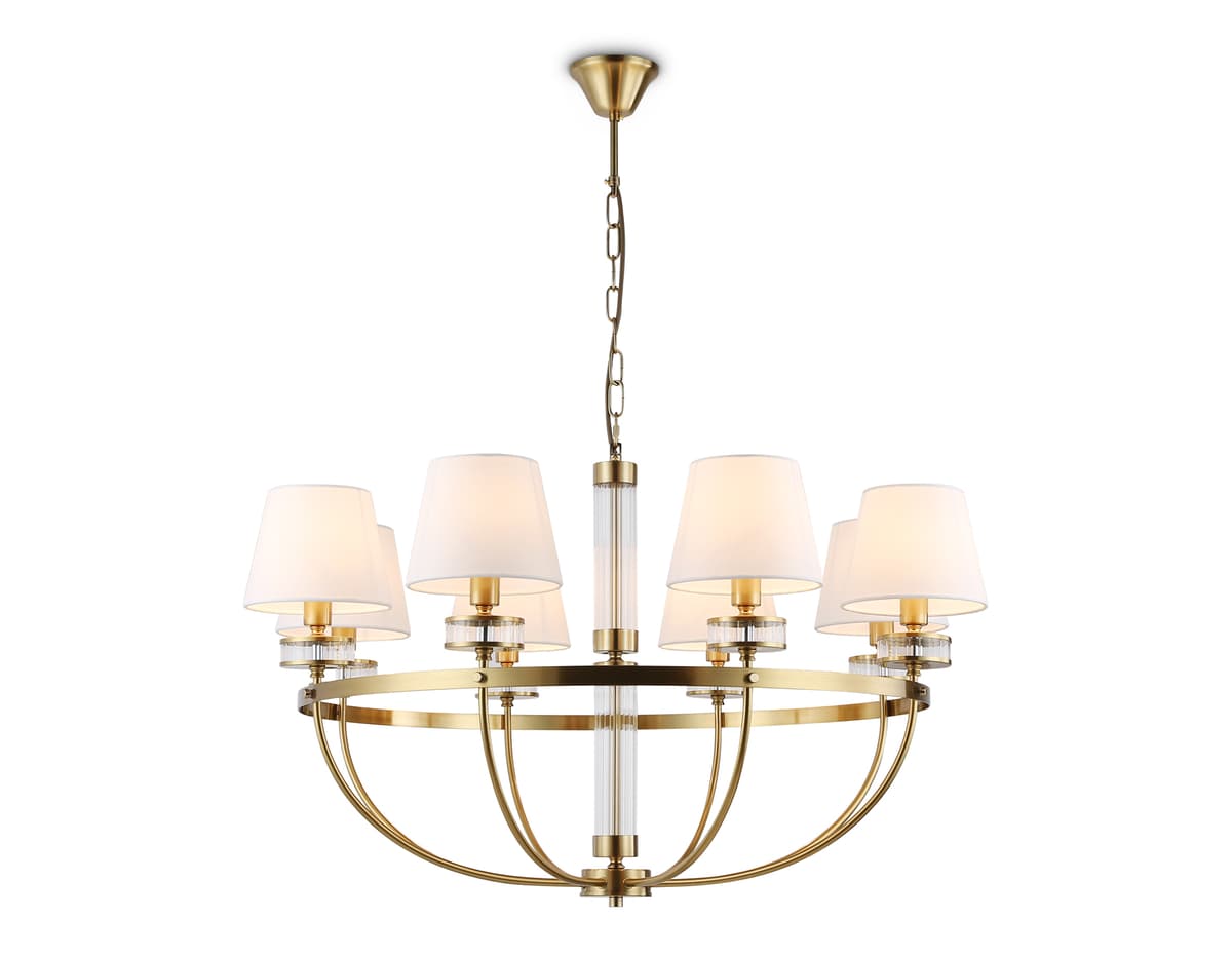 LH71253/8 BS/WH латунь/белый E14/8 max 40W D870*990