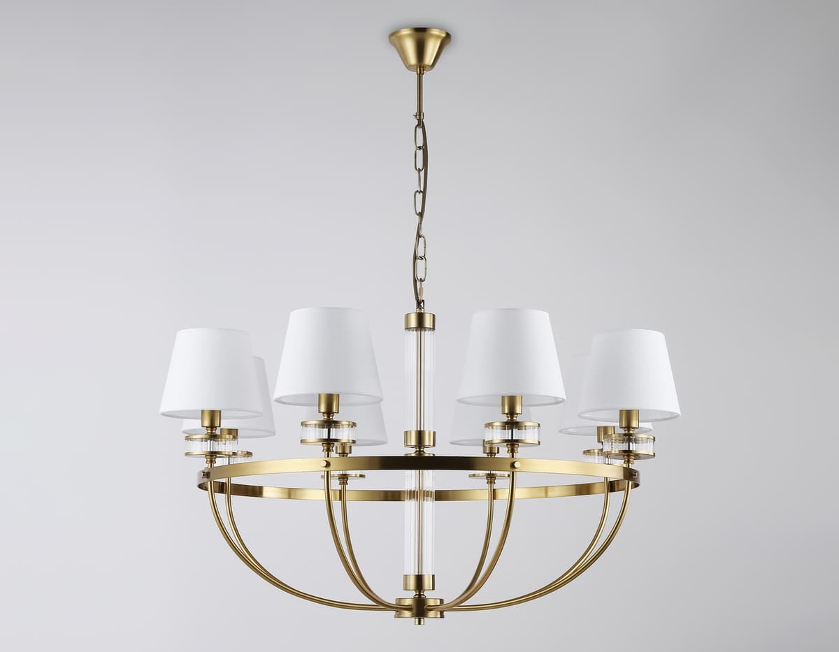 LH71253/8 BS/WH латунь/белый E14/8 max 40W D870*990