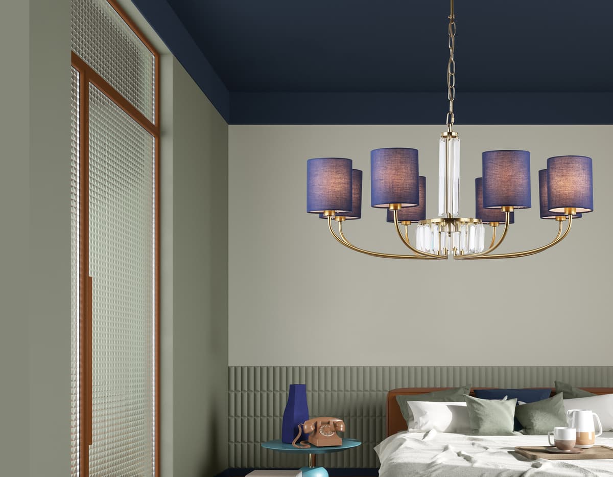 LH71273/8 BS/DB латунь/темно синий E14/8 max 40W D820*840