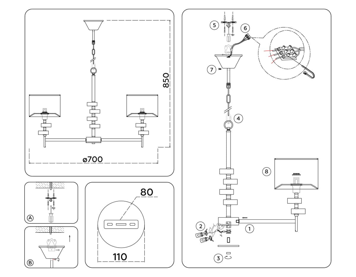 LH71331/5 CGD золото E14/5 max 40W D700*850