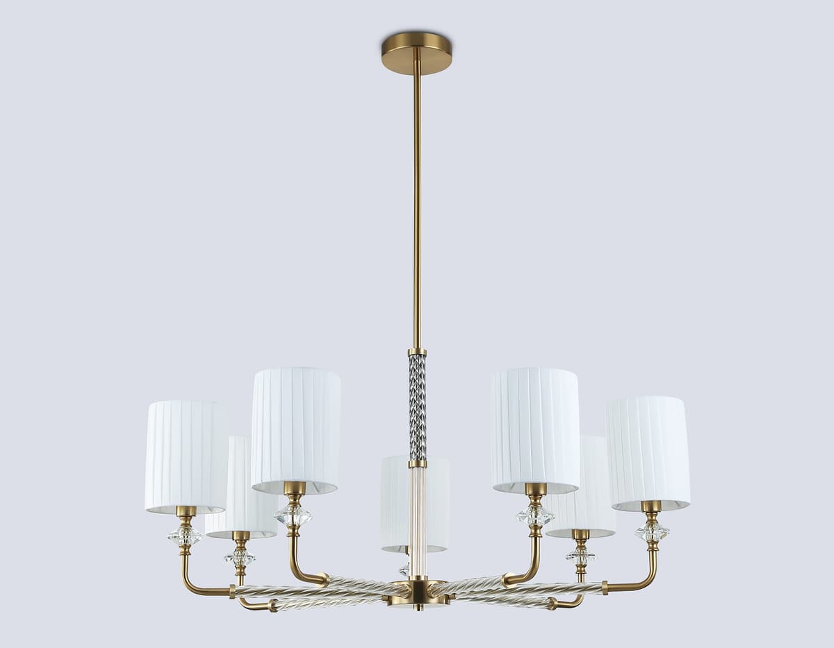 LH71503/7 BS/FR латунь/белый матовый E14*7 max 40W D840*640