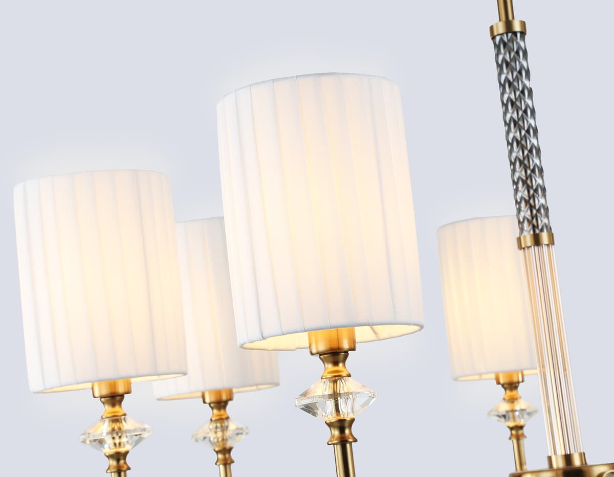 LH71503/7 BS/FR латунь/белый матовый E14*7 max 40W D840*640