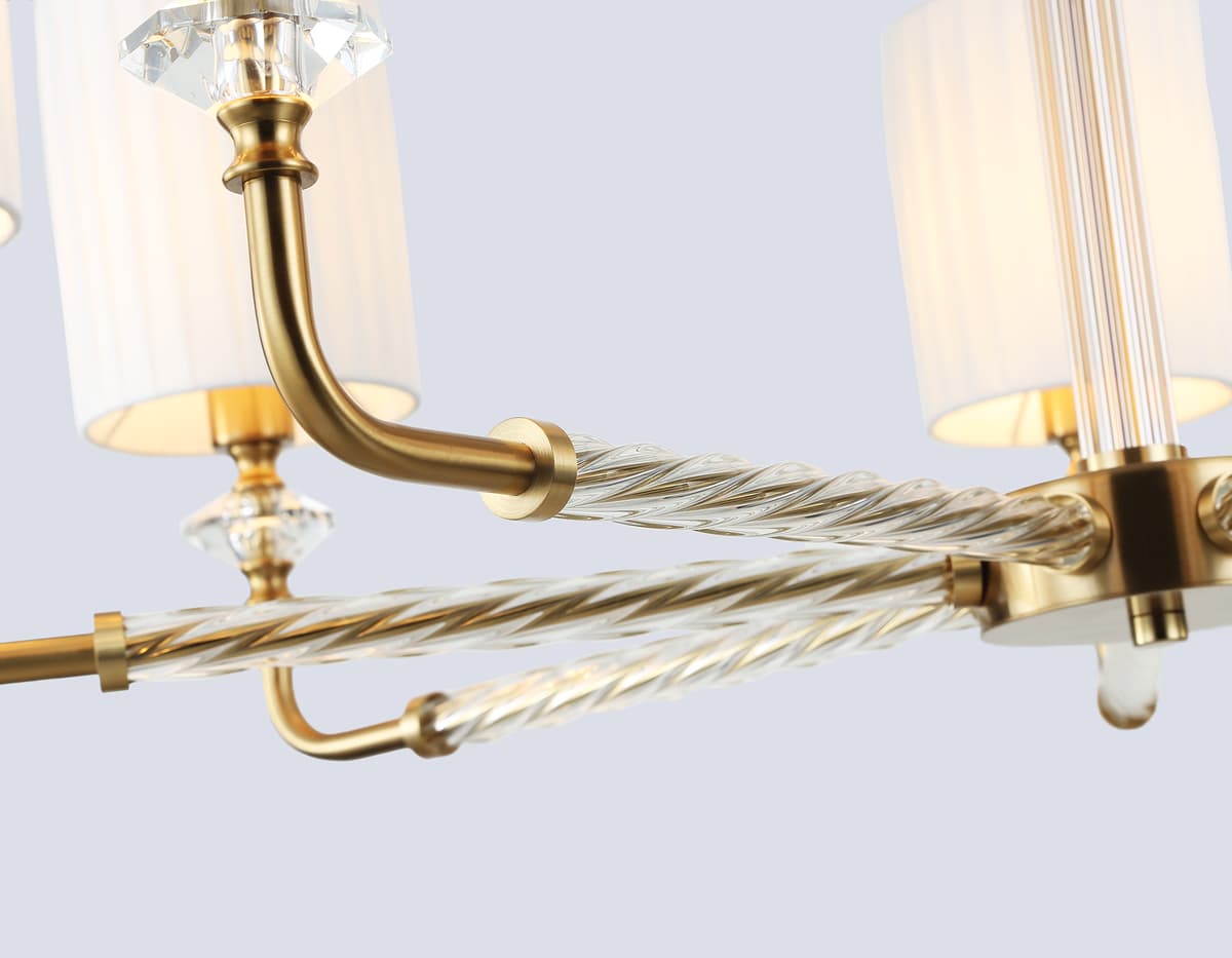 LH71503/7 BS/FR латунь/белый матовый E14*7 max 40W D840*640