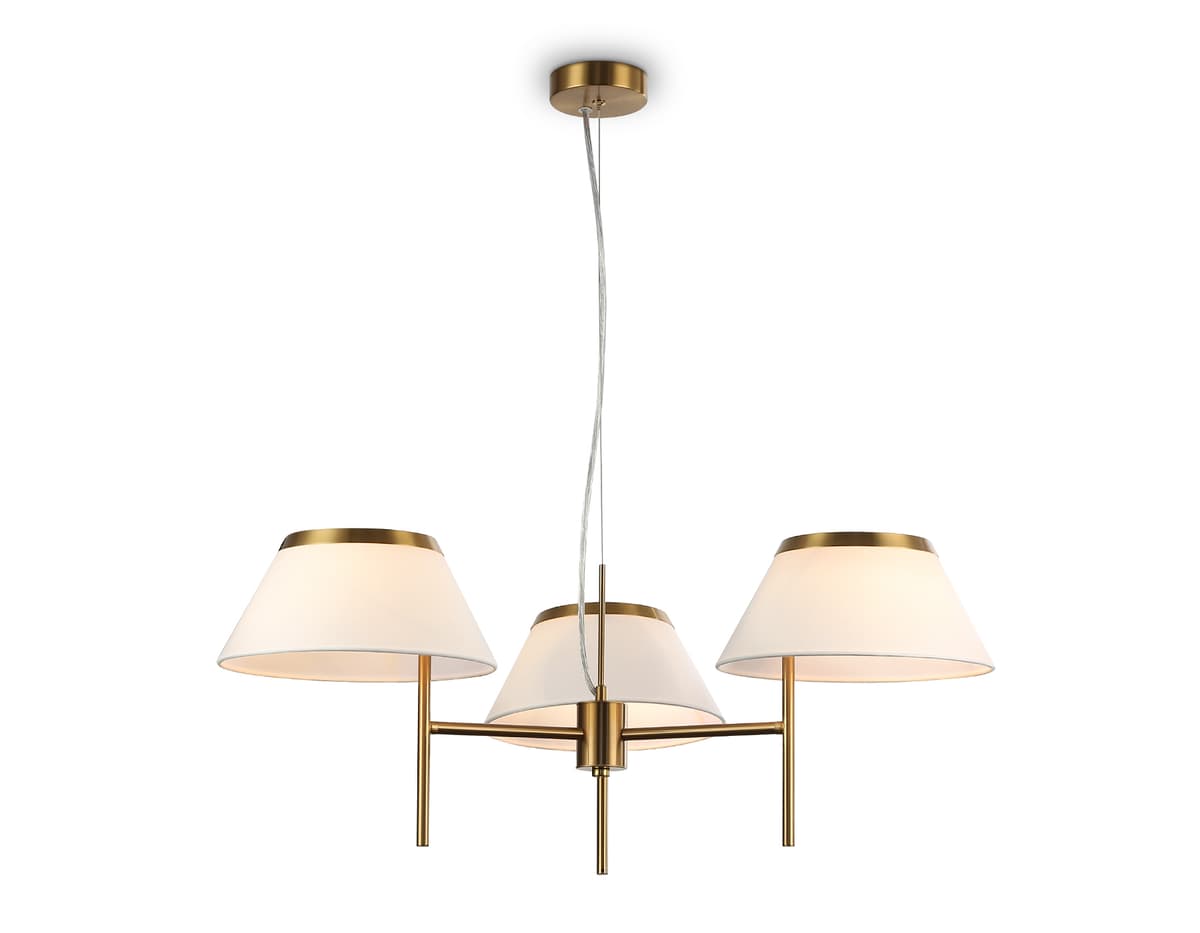 LH72471/3 BS/WH латунь/белый Е14/3 max 40W D800*290-1080