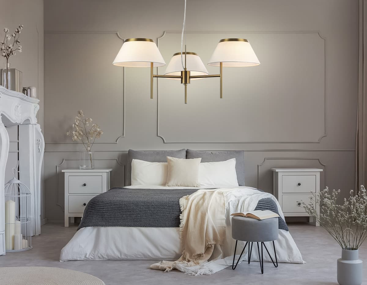 LH72471/3 BS/WH латунь/белый Е14/3 max 40W D800*290-1080