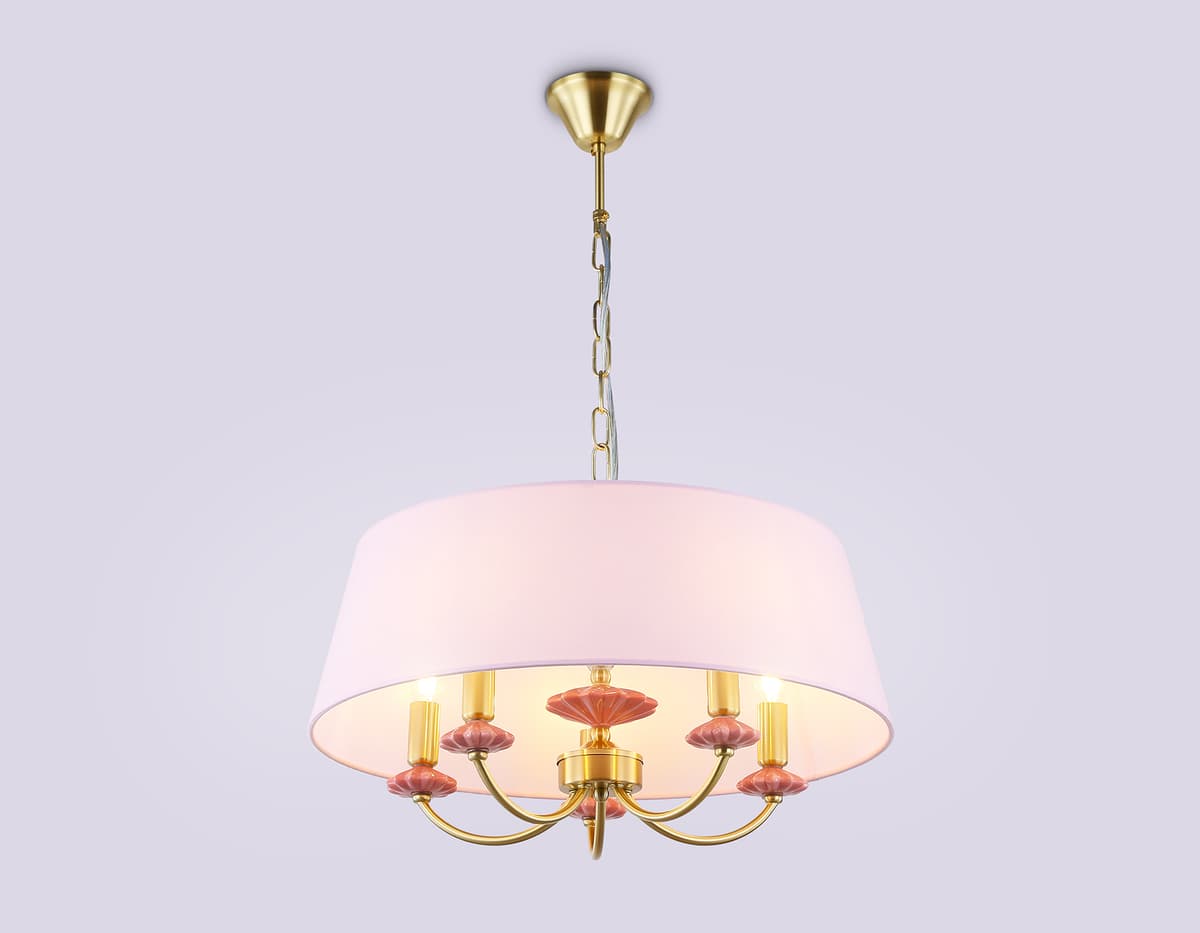 LH75021/5 GD/PI золото/розовый E14/5 max 40W D550*730