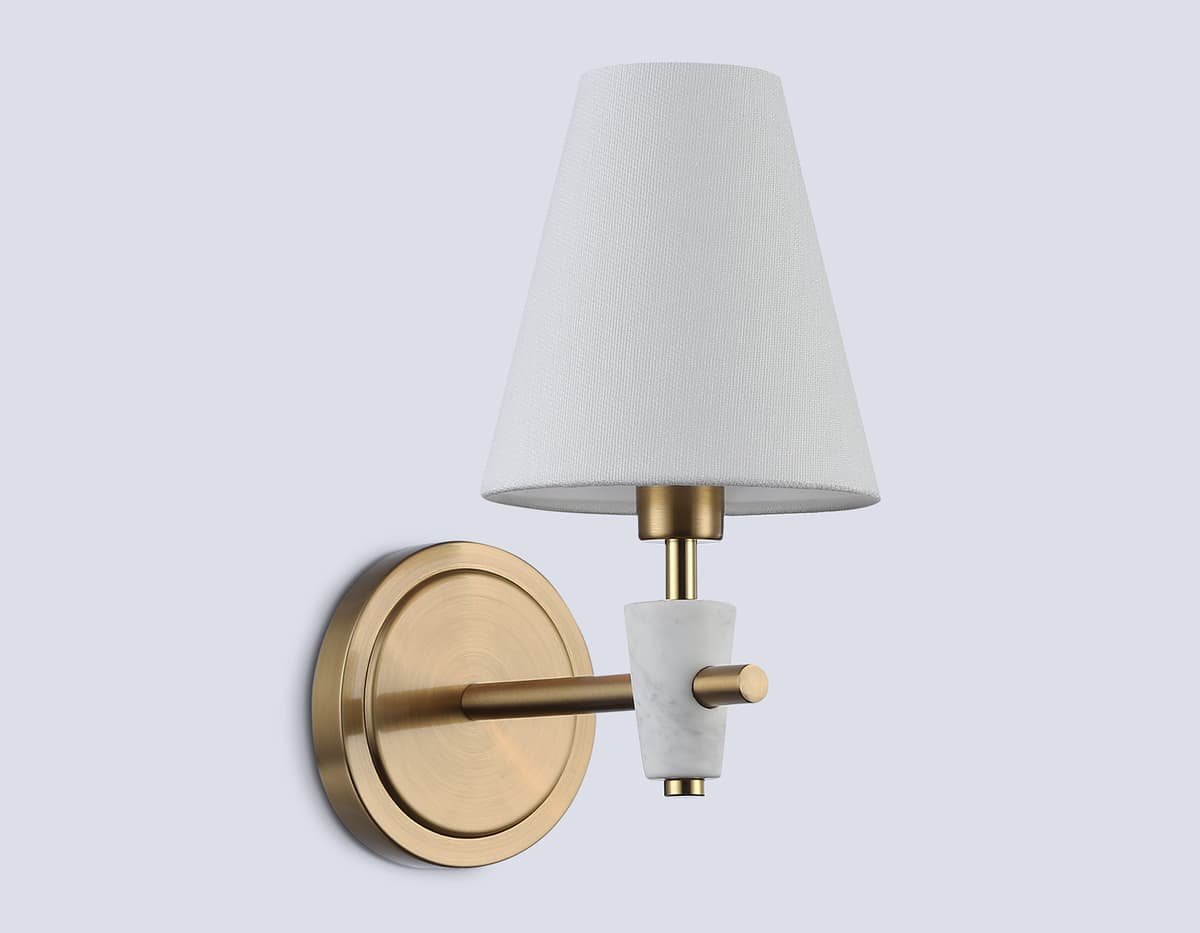 LH75047 BS/WH латунь/белый E14 max 40W 230*140*270