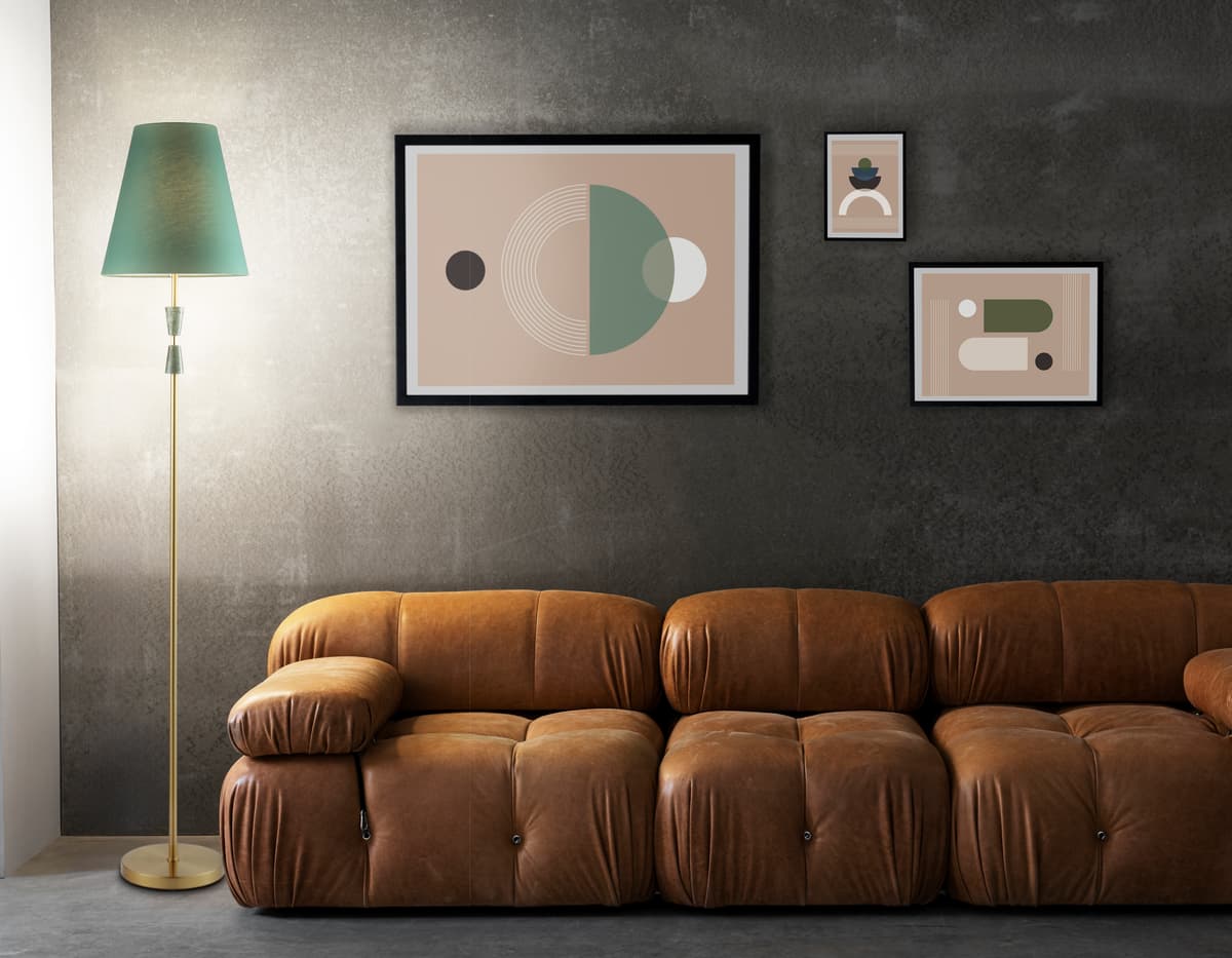 LH75059 BS/GN латунь/зеленый E27 max 60W D300*1550