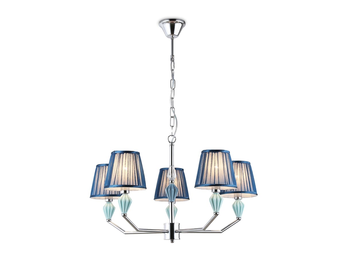 LH75061/5 CH/DB хром/темно синий E14/5 max 40W D690*810