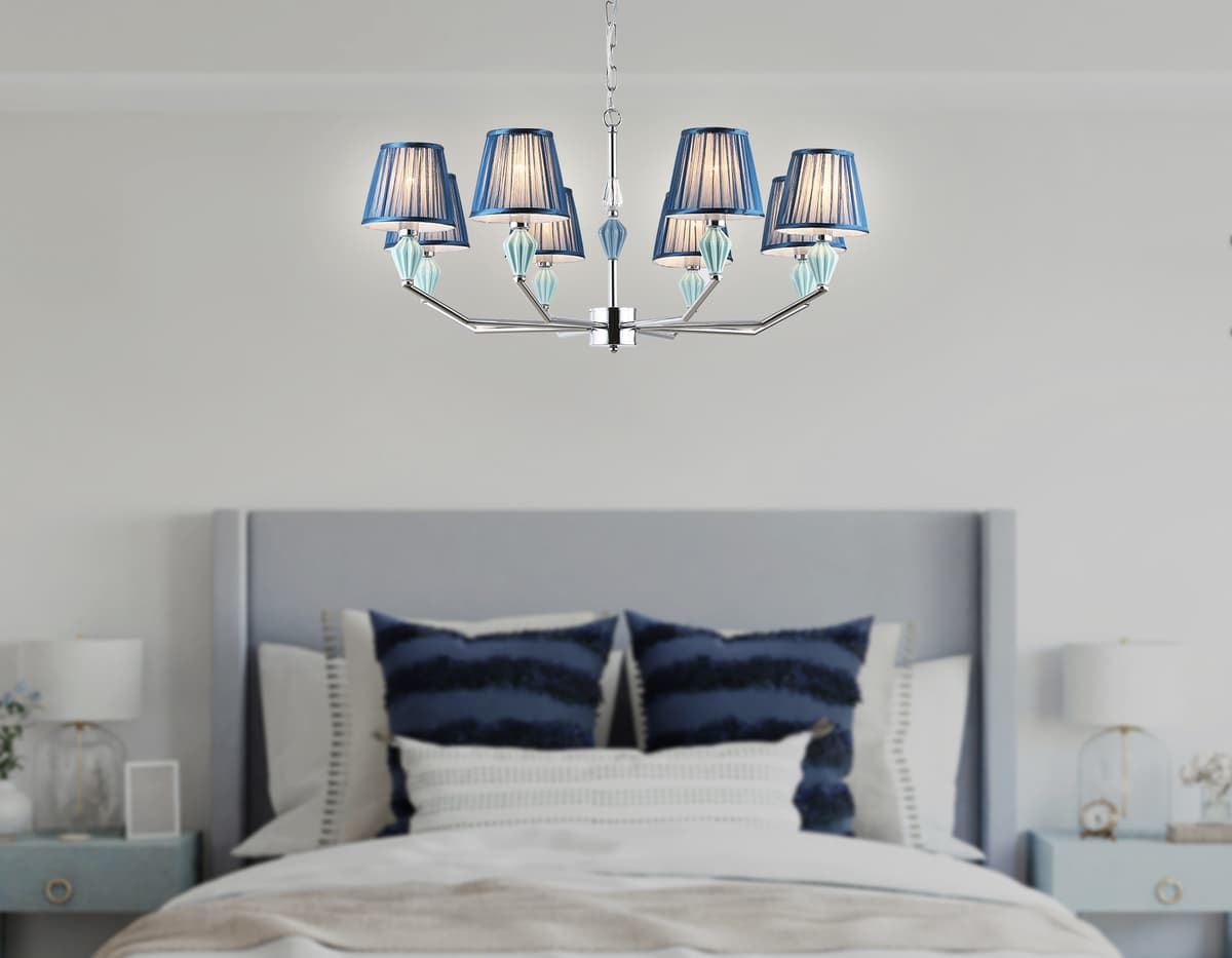 LH75063/8 CH/DB хром/темно синий E14/8 max 40W D870*810