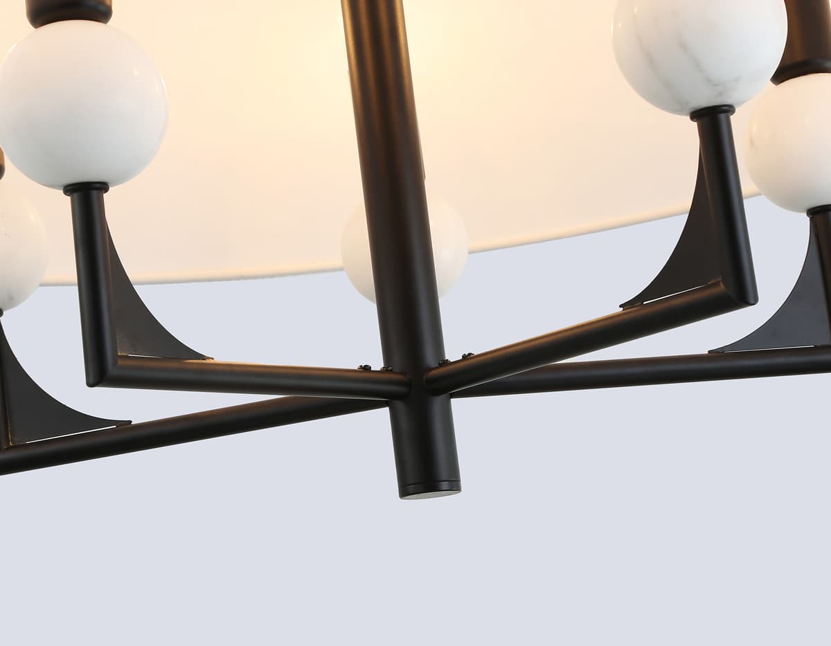 LH75150/5 BK/FR черный/белый матовый E14*5 max 40W D580*590