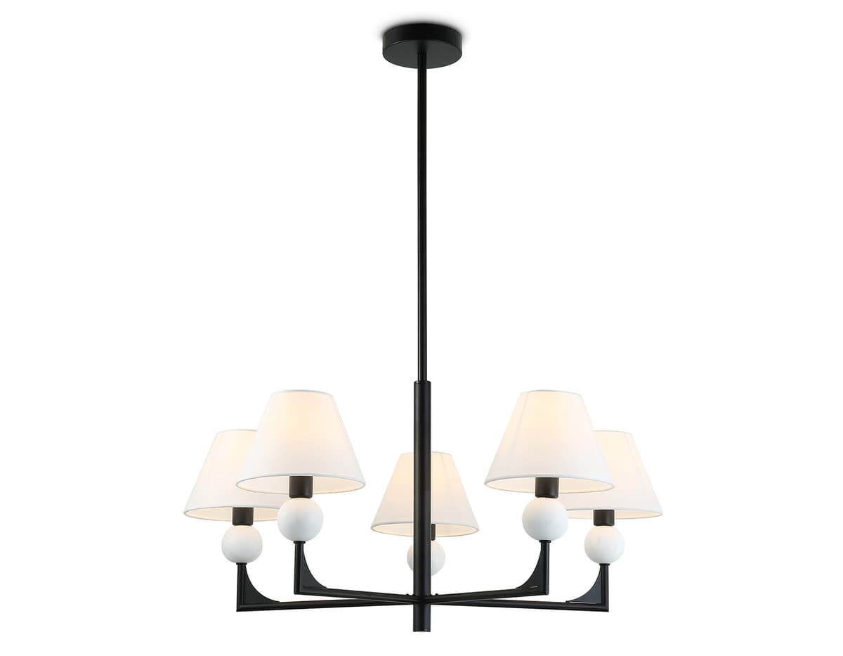 LH75153/5 BK/FR черный/белый матовый E14*5 max 40W D730*580