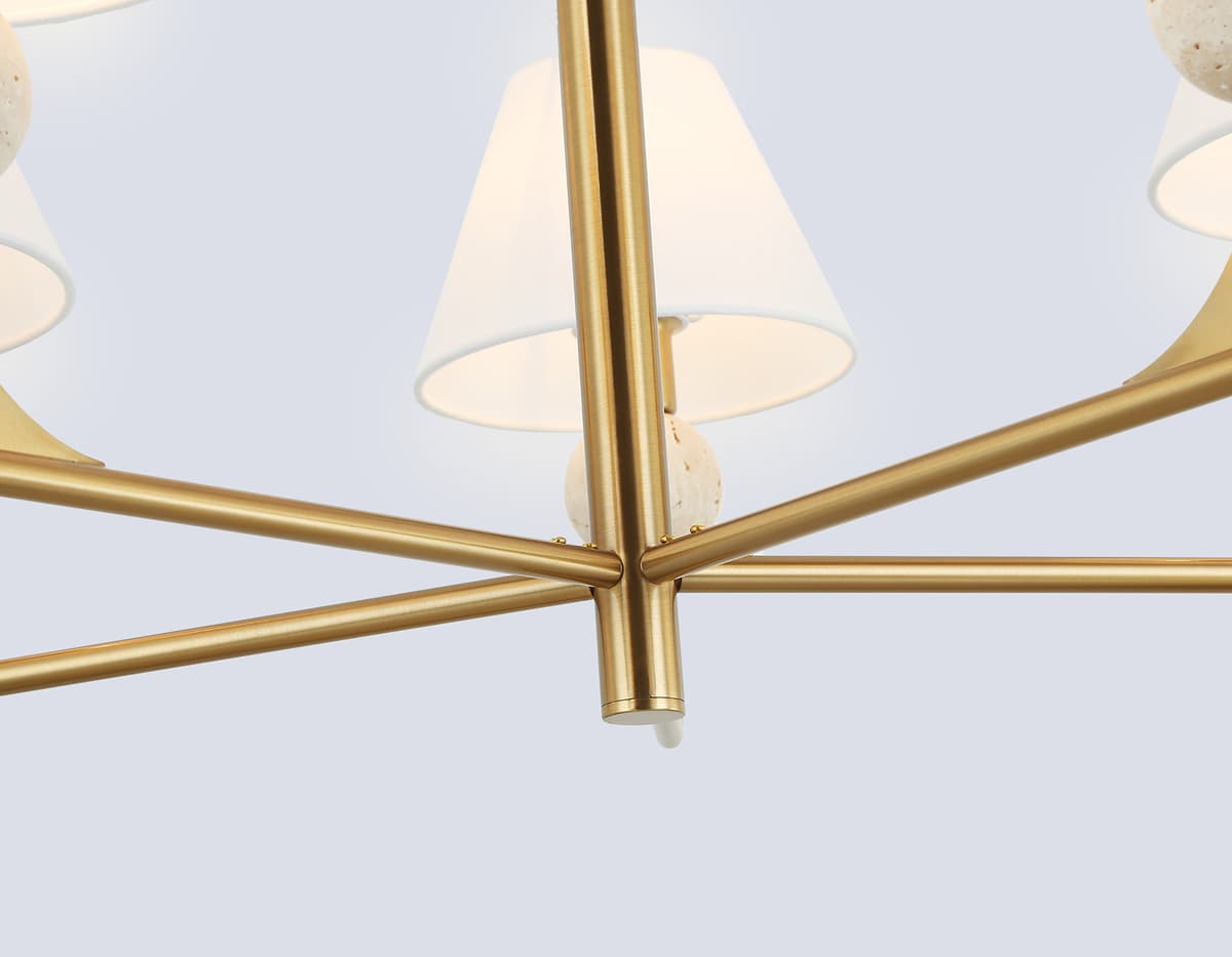 LH75159/5 BS/FR латунь/белый матовый E14*5 max 40W D730*580