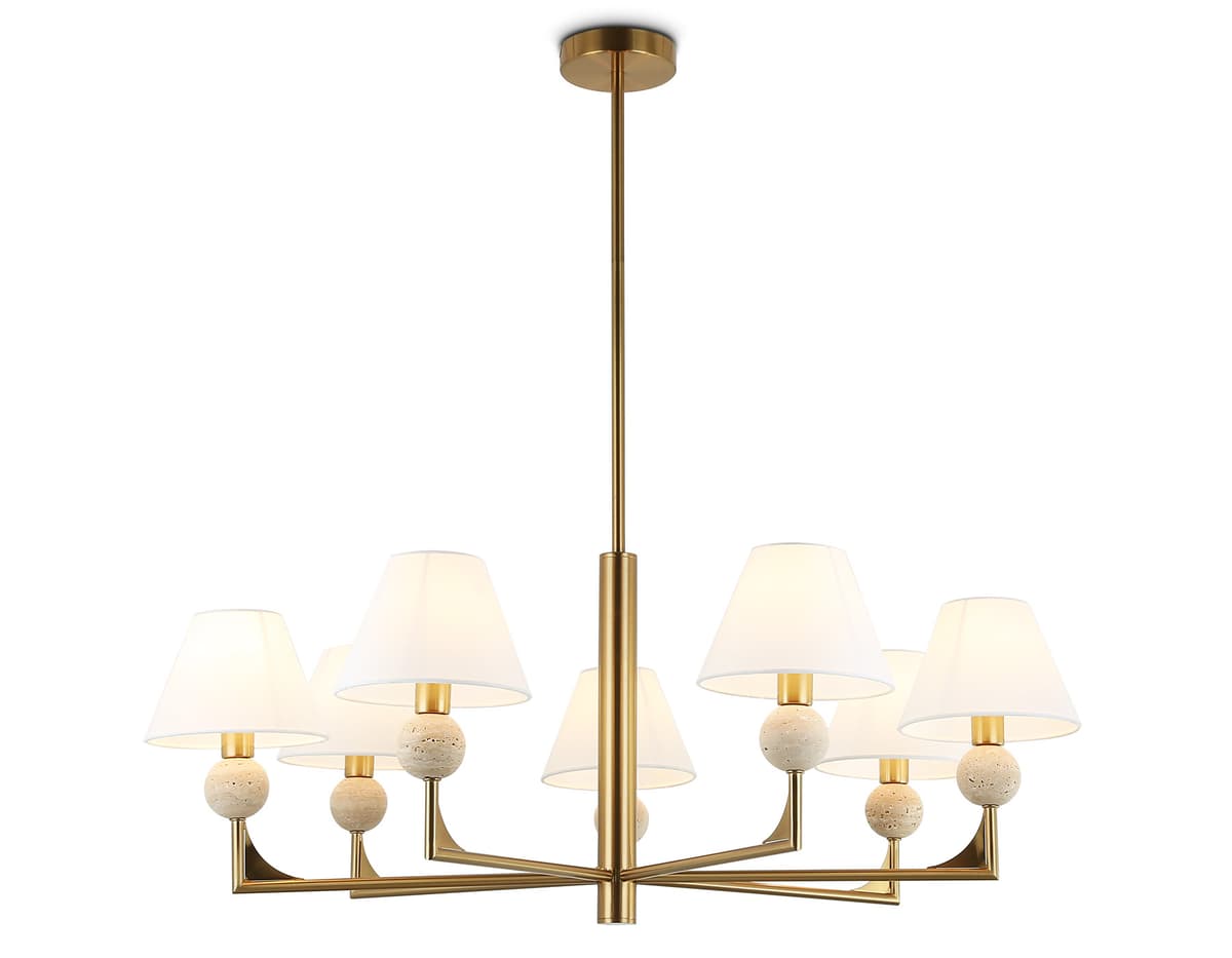 LH75162/7 BS/FR латунь/белый матовый E14*7 max 40W D890*580